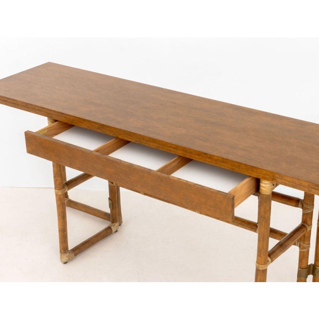McGuire Lyda Levi X McGuire Company Gate Leg Console Table For Sale - Image 4 of 11