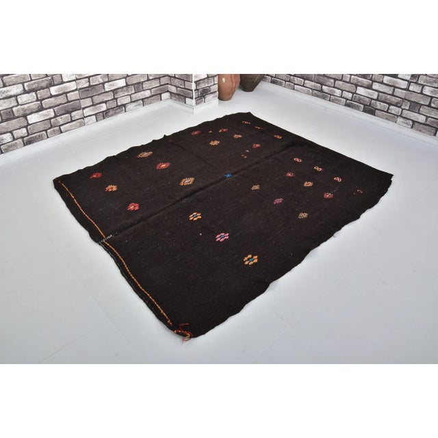 Vintage Natural Kilim Rug For Sale - Image 10 of 10