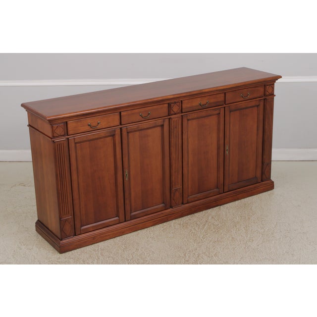 Neoclassical Italian Neoclassical Cherry Sideboard For Sale - Image 3 of 16