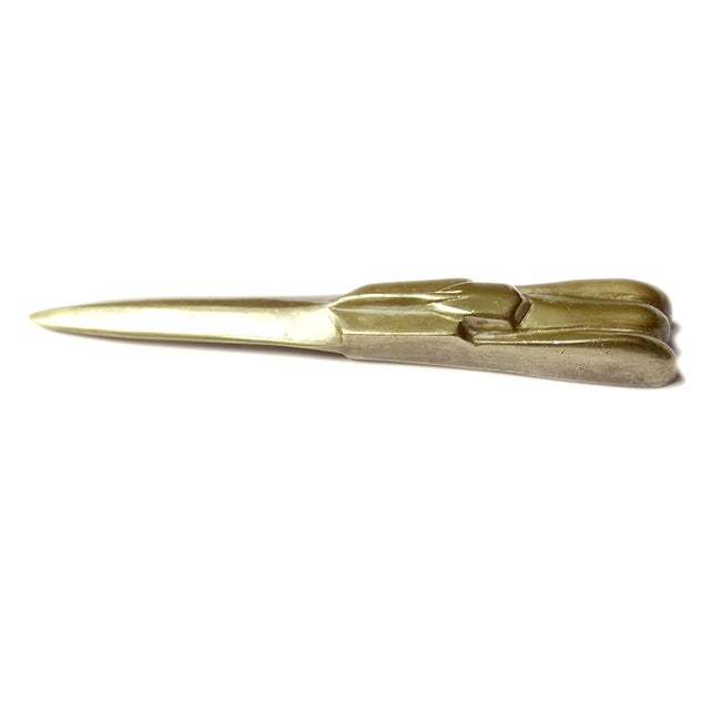 French Art Deco Car Letter Opener in Bronze, 1930s For Sale - Image 11 of 11