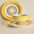 The glaze is partly sprayed, but mostly hand-painted. Cheerful, clear, radiant colors. Geometric decoration and geometric...
