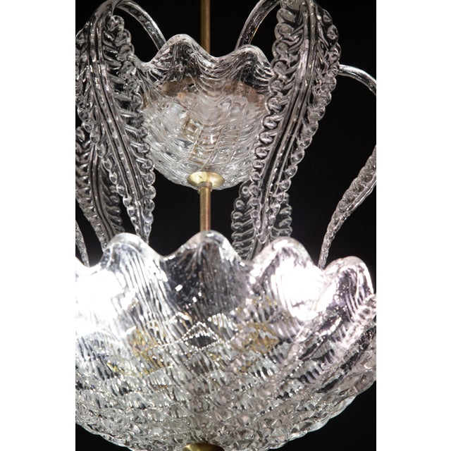 Transparent Barovier & Toso "Fountain" Chandelier, Murano Glass, 1940 For Sale - Image 8 of 12