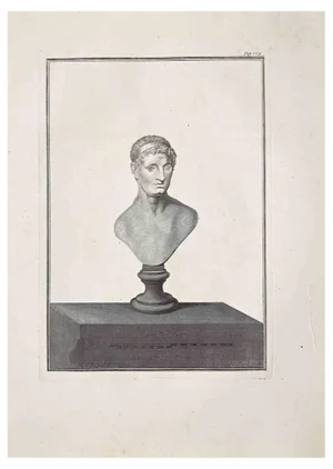 Unknown, Ancient Roman Bust, Original Etching, 18th Century