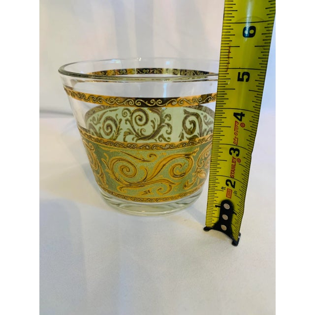 Transparent Vintage Culver Ltd. Toledo Green & Gold Ice Bucket For Sale - Image 8 of 11