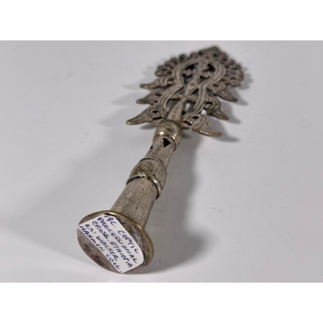 Antique Ethiopian Coptic Processional Cross For Sale - Image 9 of 13