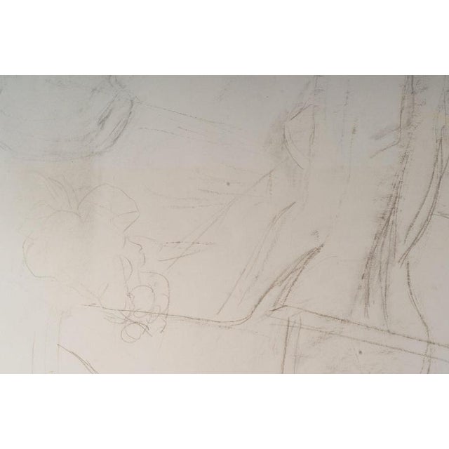 2000 - 2009 Unknown, Depicting a Young Woman Sitting, 20th Century, Drawing on Paper For Sale - Image 5 of 8