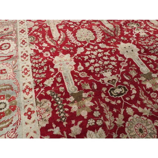 Galerie Shabab Collection Early 20th Century Persian Tabriz Gallery Carpet For Sale In New York - Image 6 of 9