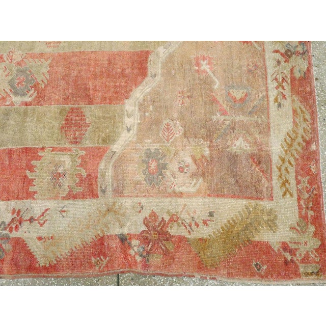 Galerie Shabab Collection Mid-20th Century Handmade Turkish Oushak Square Room Size Carpet For Sale - Image 9 of 10