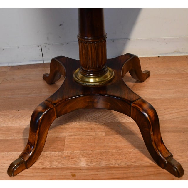 1900s Antique English Regency Rosewood Pembroke Drop-Leaf Side Table For Sale - Image 15 of 15