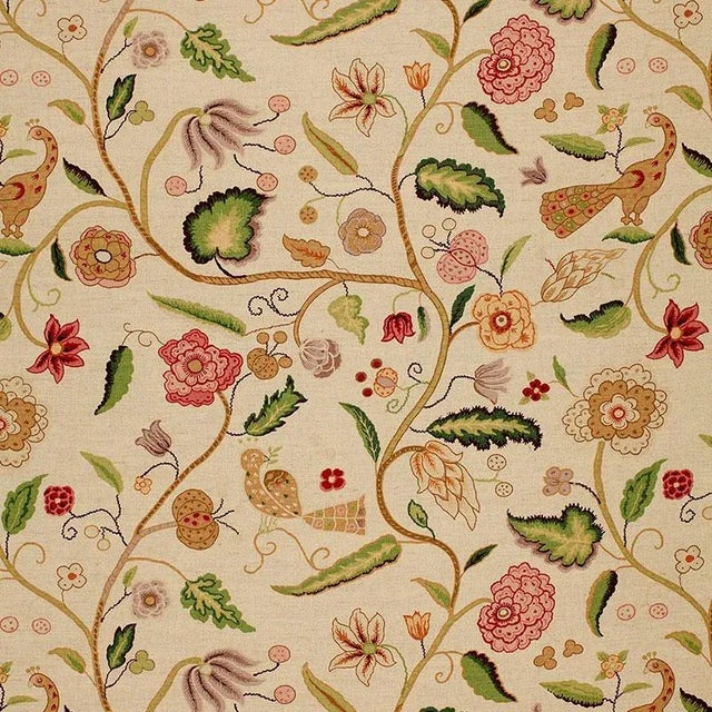 Sample- Schumacher Apsley Vine Fabric in Rose For Sale