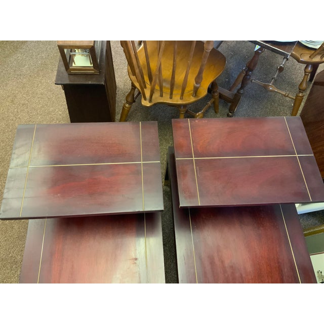 Mid-Century Modern 20th Century Lane Step Tables Pair For Sale - Image 3 of 9
