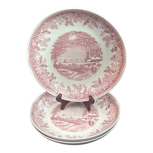 Spode Winters Eve Pasta Bowls - Set of 3 For Sale
