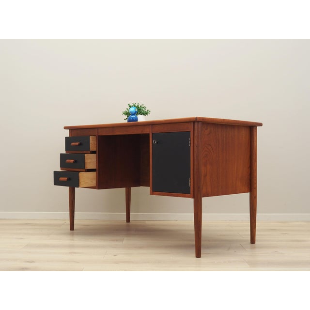 Vintage Danish Teak Desk, 1970s For Sale - Image 4 of 15