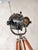 Wood Vintage Theater Lamp on Wooden Tripod Floor Lamp, 1960s For Sale - Image 7 of 15