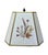 Italian 1940s Paint Decorated Italian Column Lamp With Pressed Botanical Shade For Sale - Image 3 of 8