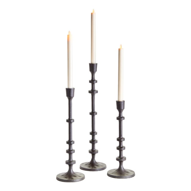 Abacus Taper Holders, Set of 3 For Sale