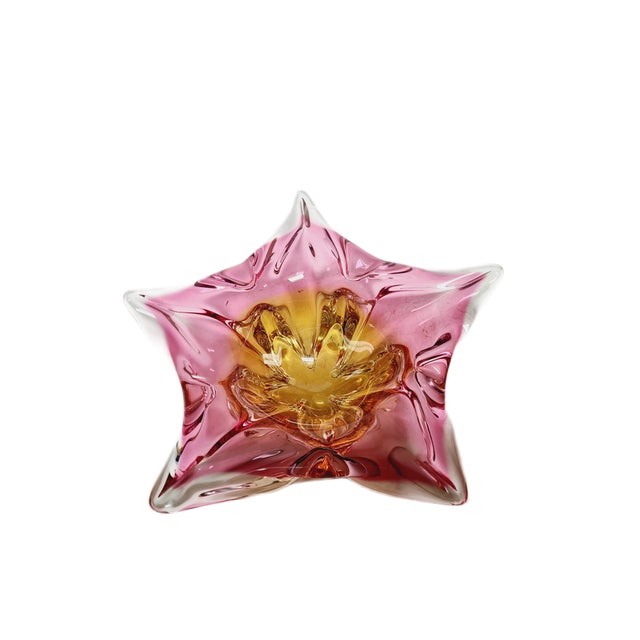 Glass Decorative Bowl by J. Hospodka for Chribska Glassworks, Former Czechoslovakia, 1960s For Sale - Image 7 of 14