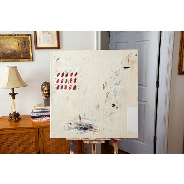 Textile Original Abstract Painting on Canvas by Margot Sinclair For Sale - Image 7 of 8