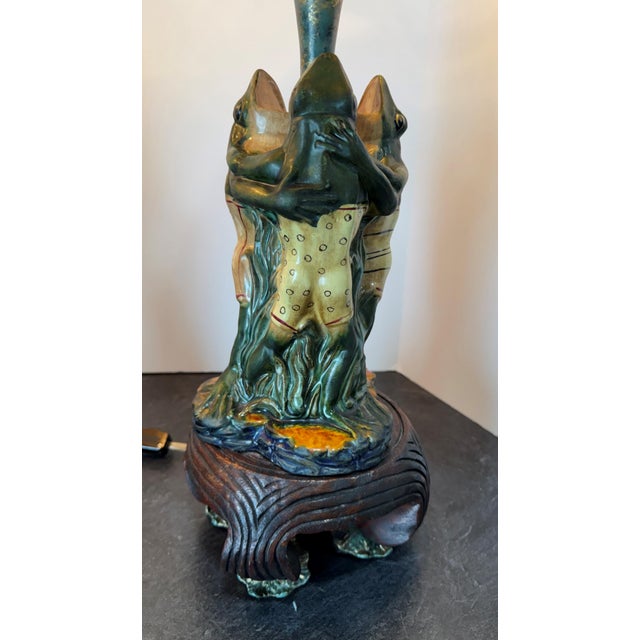 Vintage Frederick Cooper Frogs Lamps, a Pair For Sale - Image 9 of 18