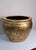 Large Vintage Chinoiserie Black & Gold Embossed Ceramic Cachepot Planter For Sale In West Palm - Image 6 of 12