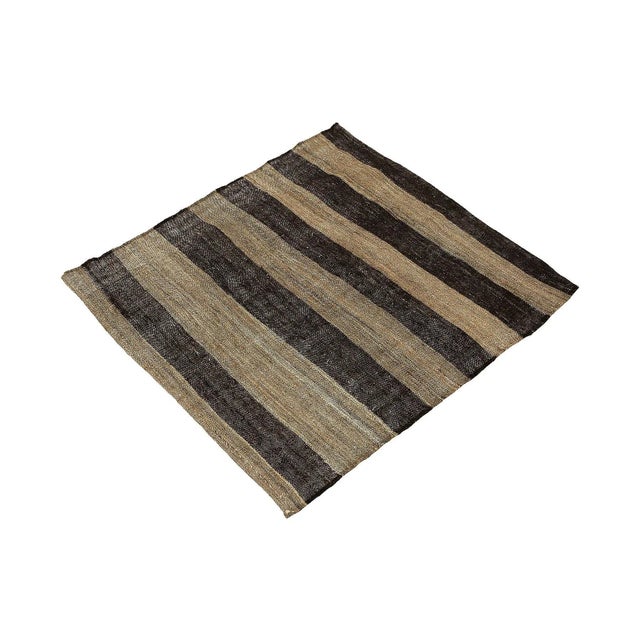 Traditional Mid 20th Century Small Brown & Gray Kilim Rug For Sale - Image 3 of 7