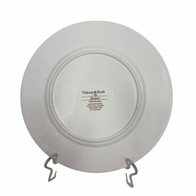 Ceramic Villeroy & Boch Basket Pattern Dinner Plate - Set of 13 For Sale - Image 7 of 7