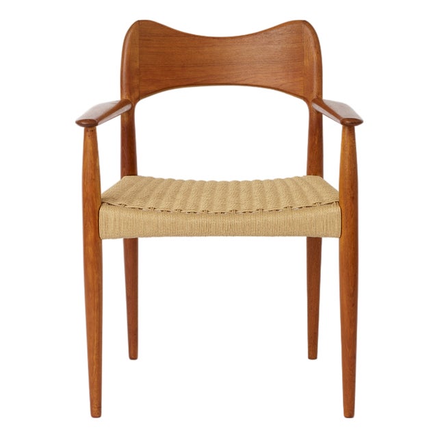 Vintage Danish Teak Armchair by Arne Hovmand-Olsen for Mogens Kold, 1960s For Sale