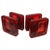 Red Glass Handle for Push and Pull Double Doors, 1960s, Set of 2 For Sale - Image 9 of 9