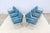 MCM Ludwig Mies Van Der Rohe Brno Tubular Chairs Blue Fabric by Gordon, Set of 6 For Sale - Image 9 of 18