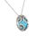Blue Natural Persian Turquoise Diamond Gold Necklace 15.32 TCW Certified For Sale - Image 8 of 12