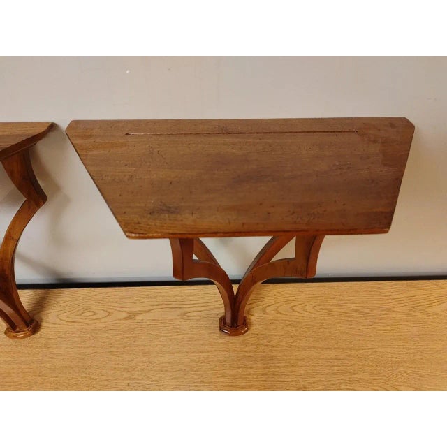 Pair 1990s Wood Wall Shelves For Sale - Image 4 of 9