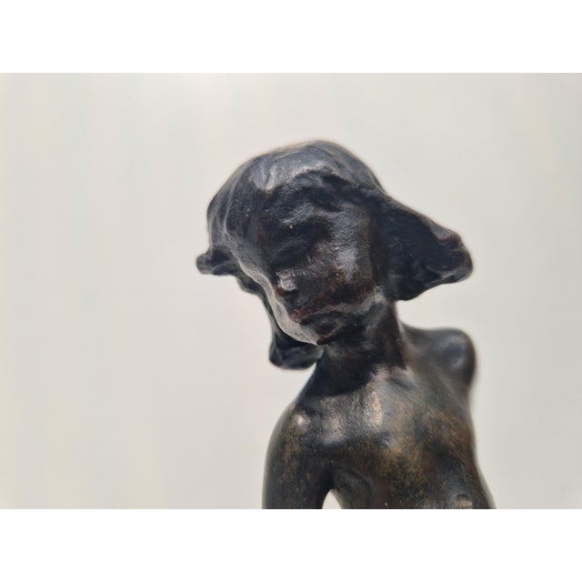 Bronze Girl with Circlet by Bernhard Hoetger, 1902 For Sale - Image 4 of 8