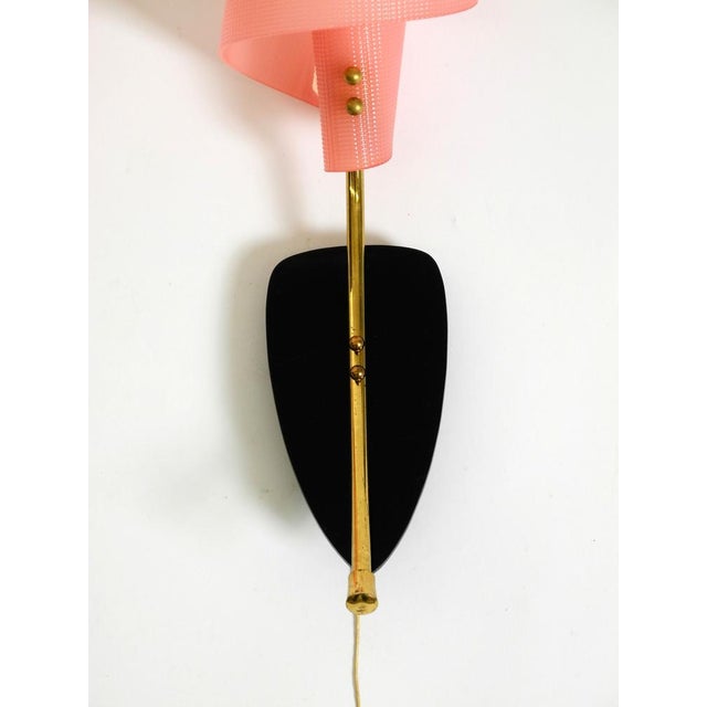 Mid-Century Modern Wall Lamps with Pink Acrylic Glass Shades, 1950s, Set of 2 For Sale - Image 15 of 18