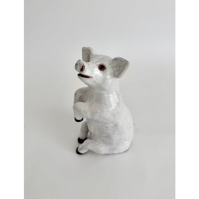 Early 1900s French Bavent Artisan Pig Signed For Sale - Image 4 of 9