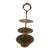 Vintage 3-Tier Indian Etched Brass & Enamel Serving Stand - Floral Design For Sale