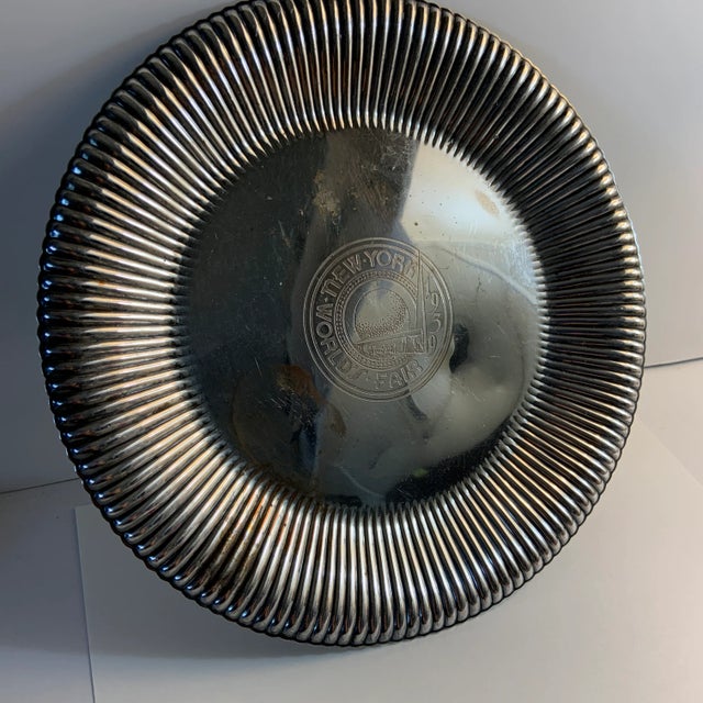 1939 New York World's Fair silver-plate platter by Rogers marked 617 Rare object that I haven't seen before. Features the...