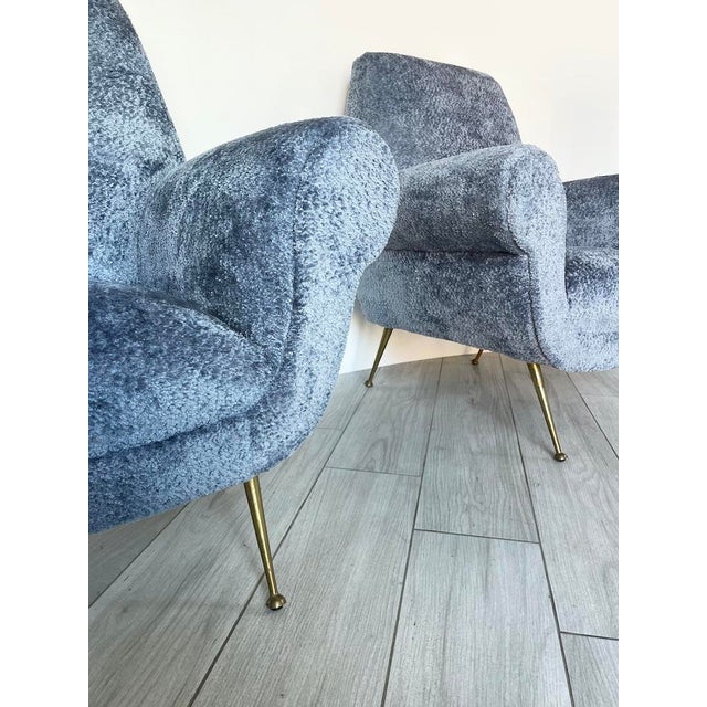 Vintage Grey Lounge Chairs, 1950s, Set of 2 For Sale - Image 4 of 12