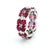 18k White Gold Ruby and Diamond Eternity Band Ring, 5.50 Carats, Size 8 For Sale In Miami - Image 6 of 9