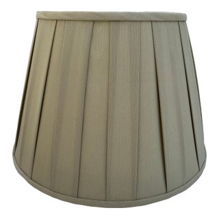 Green Box Pleat Lamp Shade For Sale