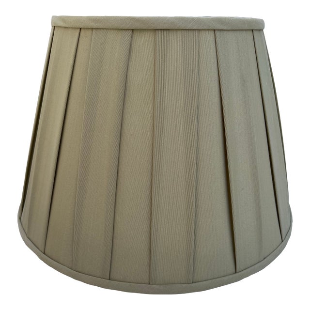 Green Box Pleat Lamp Shade For Sale