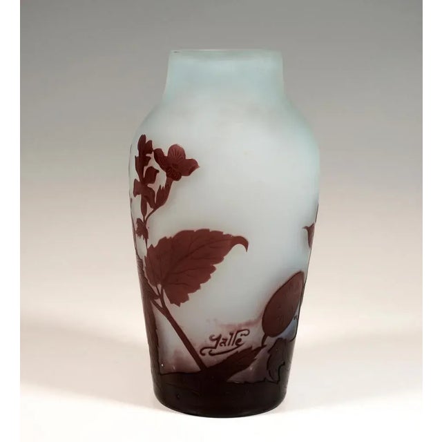 Vase in the form of a baluster: Flush foot, high, bulbous body with set off, short neck on gently sloping shoulders....