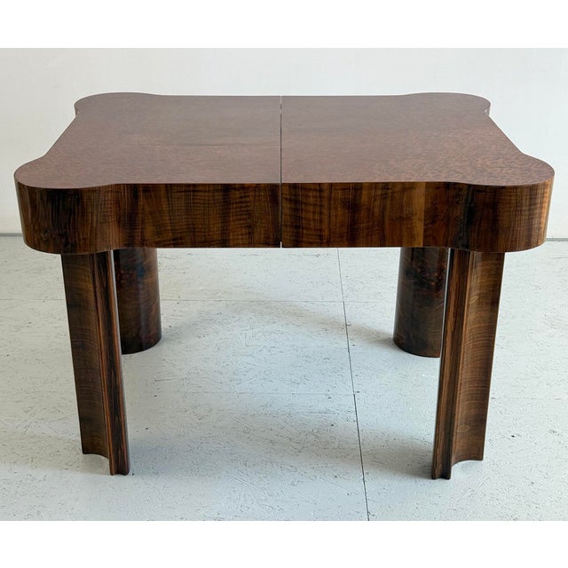 1930s Art-Deco Walnut Folding Dining Table, 1930s For Sale - Image 5 of 12