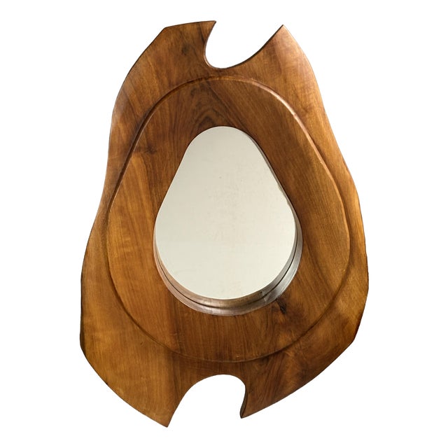 Mid-Century Biomorphic Wall Mirror, France, 1960s For Sale