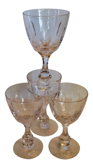 Tiffin Franciscan Crystal White Wine Glasses - Set of 4