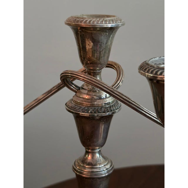 Early 21st Century 2 Weighted Gorham Sterling Candlestick Holders/Candelabra For Sale - Image 5 of 10