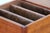 Mid-Century Modern Walnut Coffee Table With Leather Magazine Holder & Brass Casters, C. 1960s For Sale - Image 18 of 18
