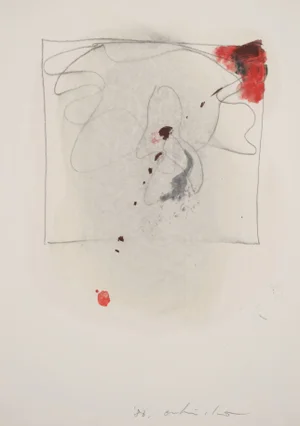 Ouhi Cha, Untitled, 1988, Mixed Media Drawing