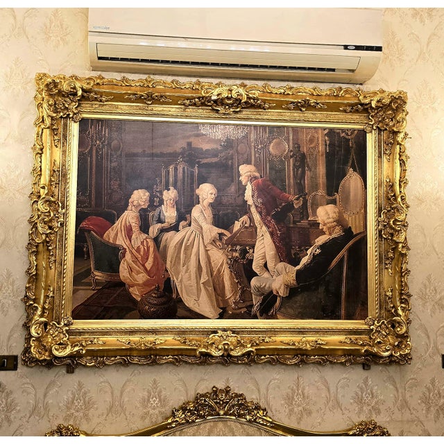 Bring the elegance of an aristocratic European salon into your home with this French Rococo-style decorative print,...