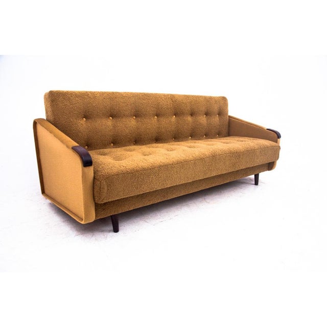 Mid-Century Modern Mid-Century Modern Yellow Bouclé Sofa, Denmark, 1960s For Sale - Image 3 of 11
