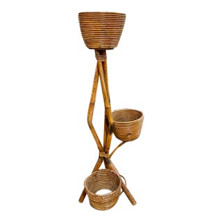 Italian Bamboo 3-Tier Planter For Sale